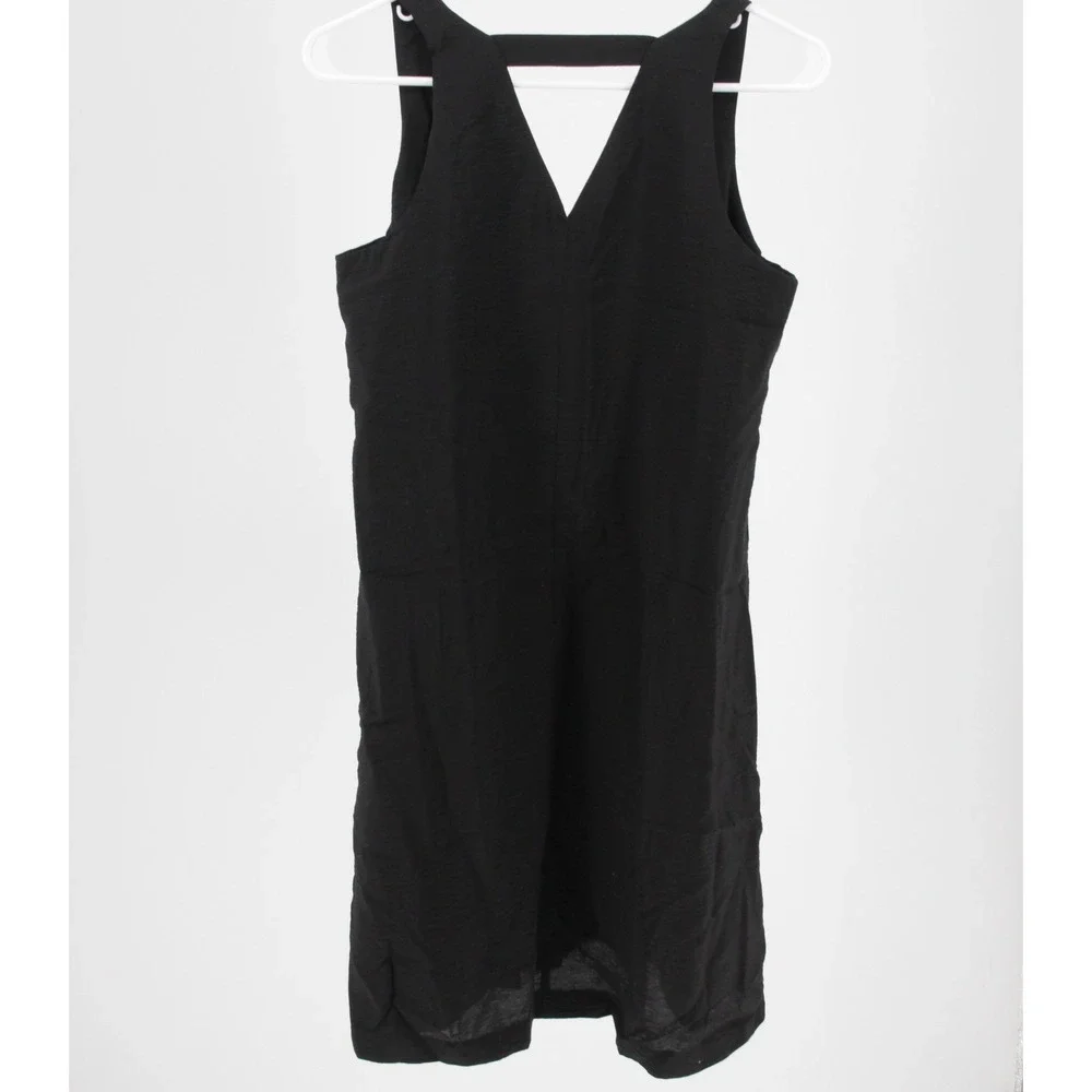 Banana Republic Women's Black V-Neck Sleeveless Shift Dress‎ Size XS Petite